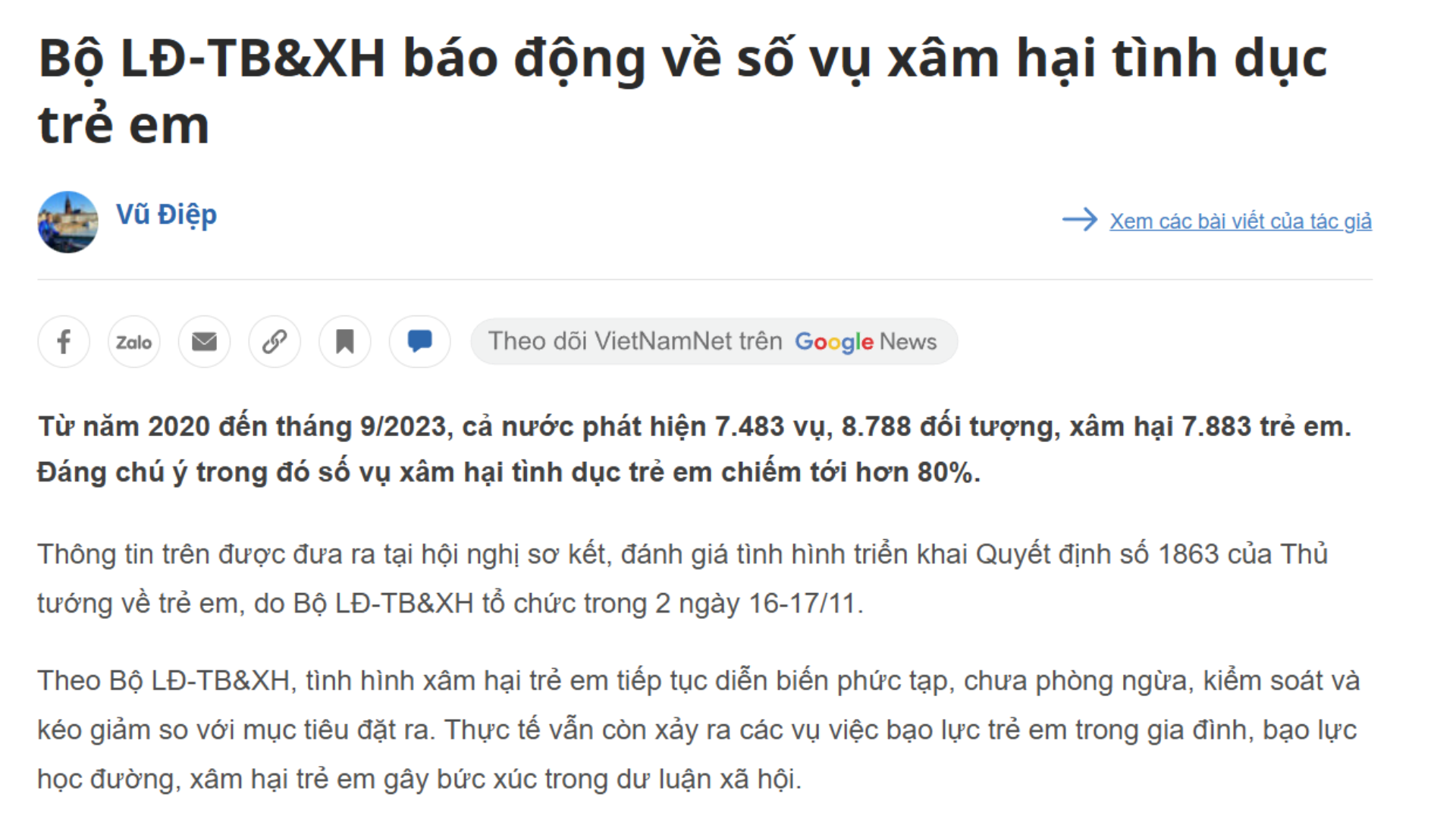 Thực trạng Bắt cóc - Xâm hại tình dục trẻ em